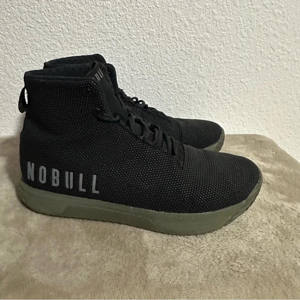 NoBull Green Black High Top Gym Trainers Sports Shoes Sneakers Mens Size 10.5 - Picture 2 of 7